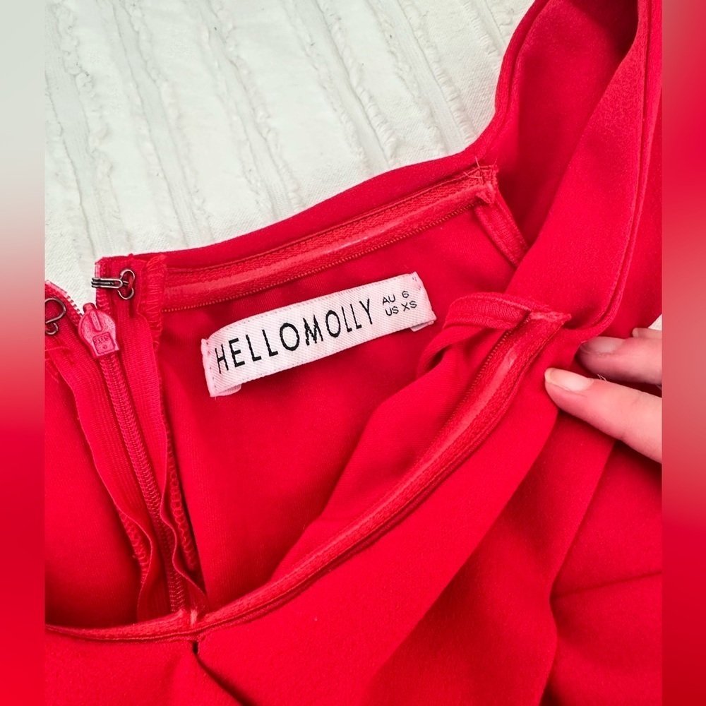 Hello Molly Size 6 (US XS) Peak Hour Romper Red - Picture 5 of 5